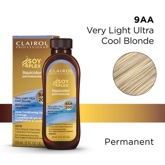 Clairol Professional Very Light Ultra Cool Blonde Soy4Plex Permanent Hair Color - Picture 1 of 4